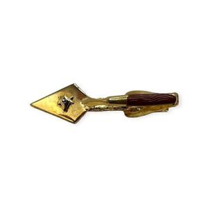 Vintage tie clip costume gold tone